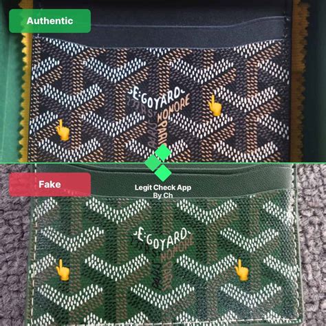 goyard card holder real vs fake|genuine Goyard bag.